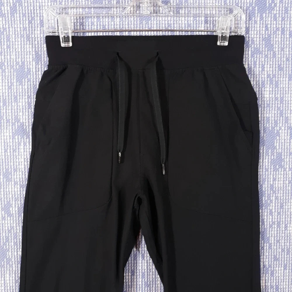 Lululemon Jogger Pants Mens Small 28 x 30 Black Skinny Leg Athletic Elastic